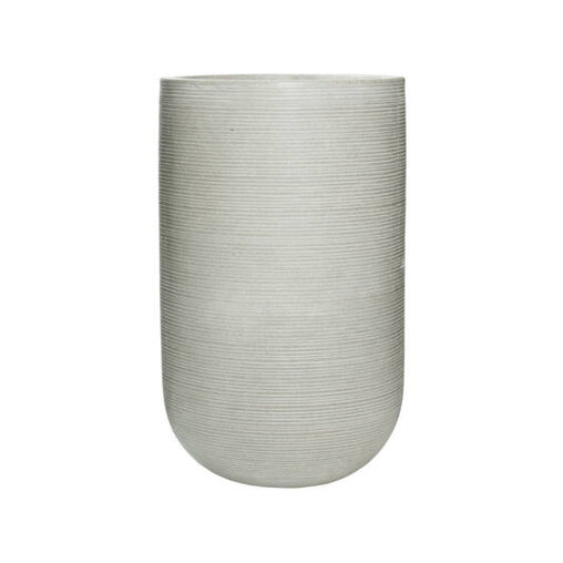 Pottery Pots Ridged Cody High ronde plantenbak hoog lichtgrijs
